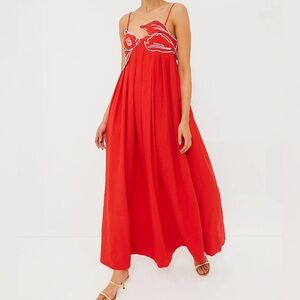 Farm Rio Red Fish Top Maxi Dress